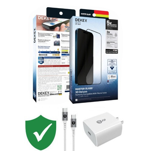 Combo VIP iPhone 15 Pro Max cũ (Cốc 20W+Cáp C to C 9FIT+Dán DEKEY+VIP 1 đổi 1 12 Tháng)