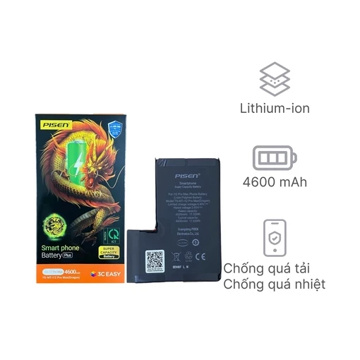 Thay pin iPhone 12 Pro Max Pisen dung lượng cao