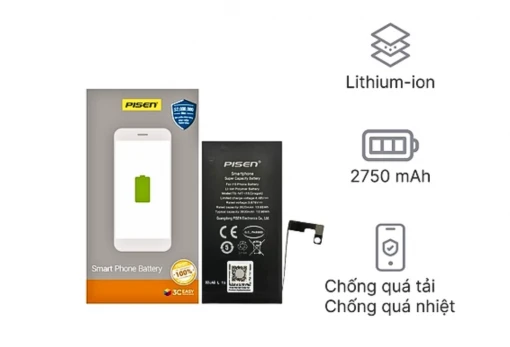 Thay pin iPhone 6s Plus Pin Pisen dung lượng chuẩn