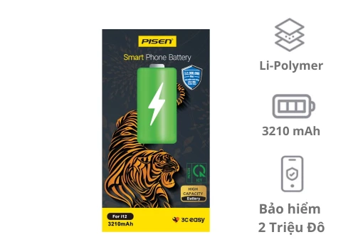 Thay pin iPhone 12 Pisen dung lượng siêu cao