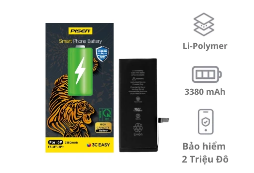 Thay pin iPhone 6 Plus Pin Pisen dung lượng siêu cao