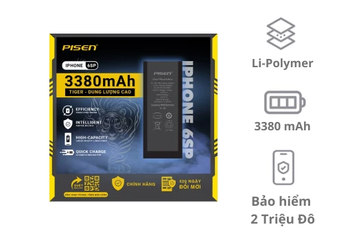 Thay pin iPhone 6s Plus Pin Pisen dung lượng siêu cao
