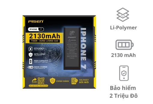 Thay pin iPhone 7 Pisen dung lượng siêu cao
