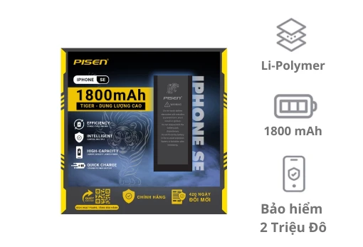 Thay pin iPhone SE pin Pisen dung lượng siêu cao
