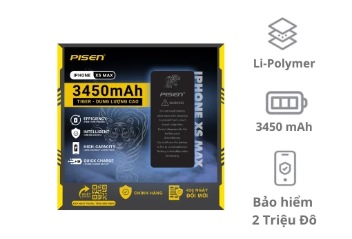 Thay pin iPhone XS Max Pisen dung lượng siêu cao