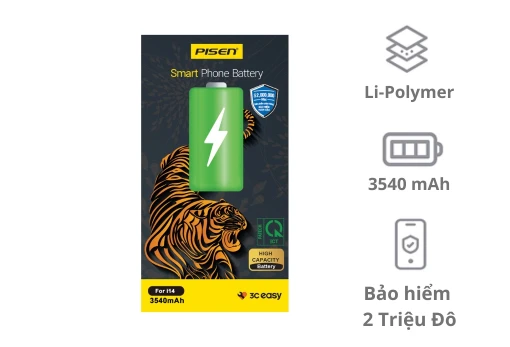 Thay pin iPhone 14 Pisen dung lượng siêu cao