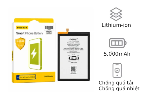 Thay pin Samsung A16 - Pin Pisen dung lượng chuẩn