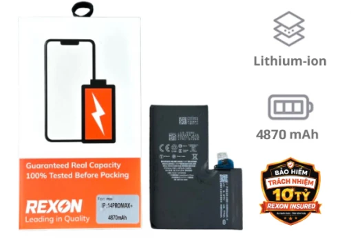 Thay pin iPhone 14 Pro Max Rexon siêu cao