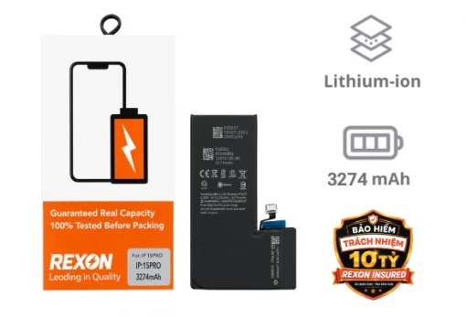 Thay pin iPhone 15 Pro Rexon