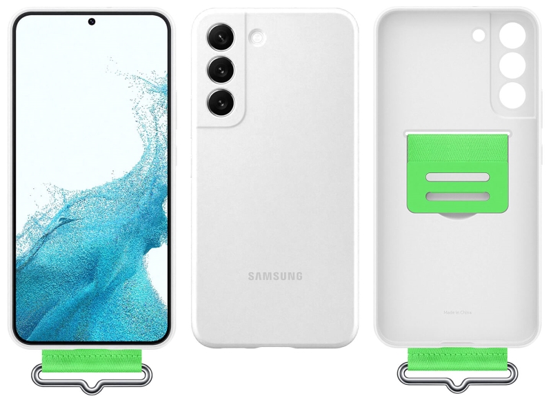 Ốp lưng Samsung S22 5G Silicon kèm dây đeo chính hãng tại 24hStore