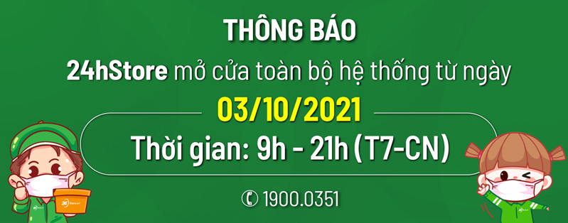 24hStore mở cửa toàn bộ hệ thống