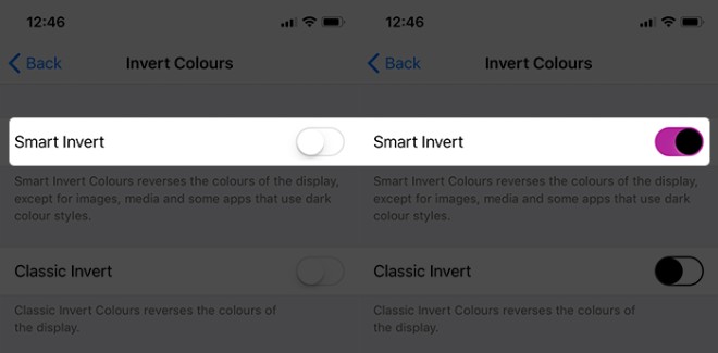 chuyển công tắc bên cạnh Smart Invert sang trạng thái On cach keo dai thoi luong pin tren iphone x hinh anh 4
