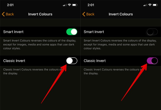 Kích hoạt Classic Invert cach keo dai thoi luong pin tren iphone x hinh anh 5