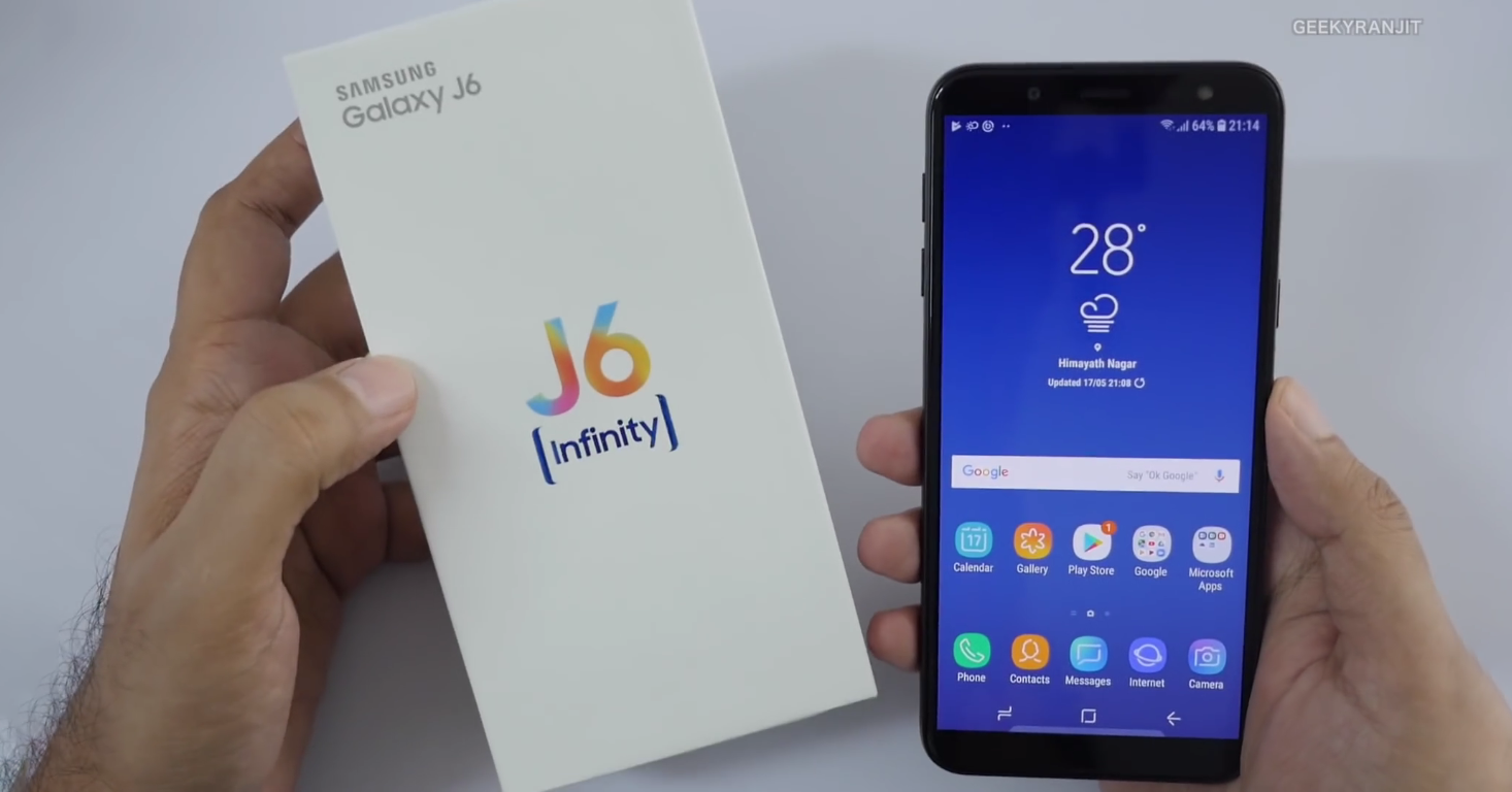 Samsung Galaxy J6 -Thiết kế tràn viền thời thượng samsung galaxy j6