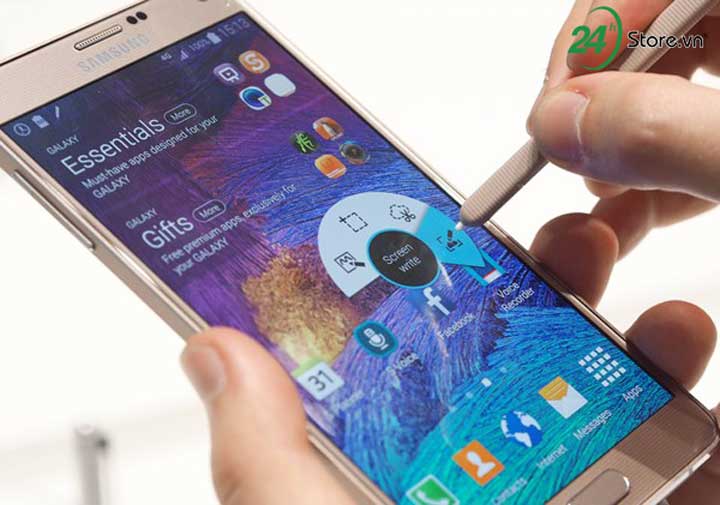 Chụp màn hình Samsung với dòng điện thoại sử dụng bút S-pen
