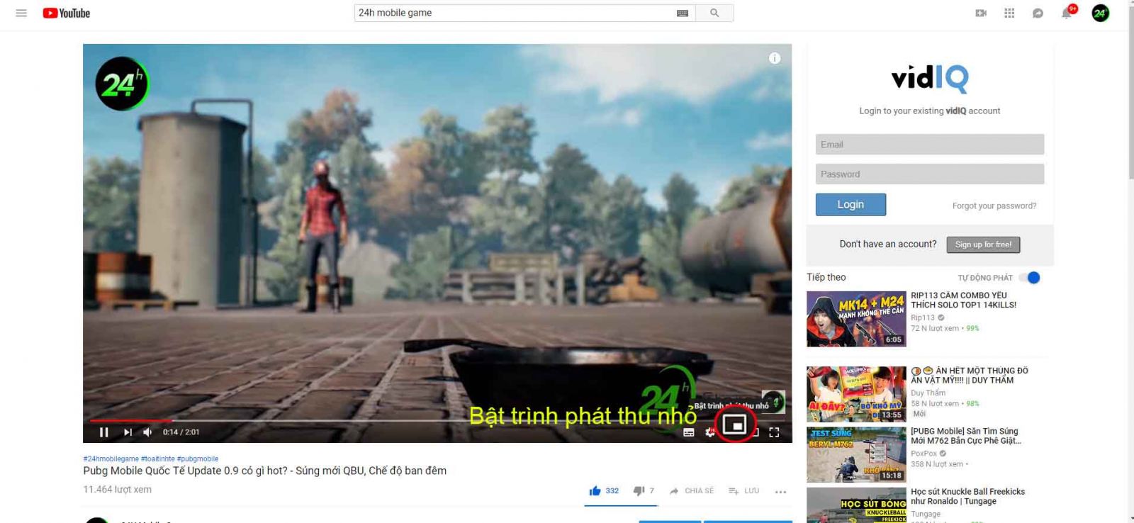 su dung tinh nang picture in picture tren youtube cuc nhanh va huu ich hinh 1
