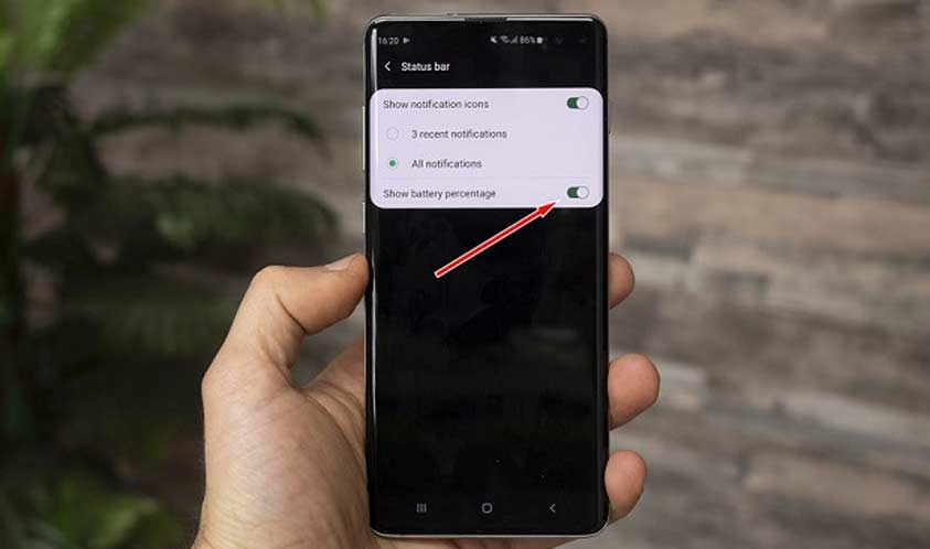 Bước 3 hiển thị phần trăm pin trên Galaxy S10/S10+ hay Galaxy S10e Bước 3 hiển thị phần trăm pin trên Galaxy S10/S10+ hay Galaxy S10e