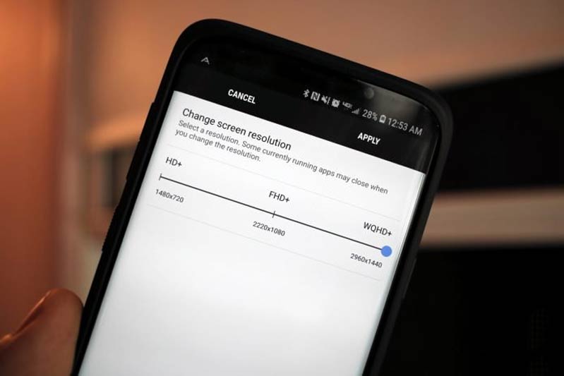 Giảm độ phân giải màn hình TOP 9 cách tăng tuổi thọ pin của Samsung Galaxy S9/S9 Plus hình 4