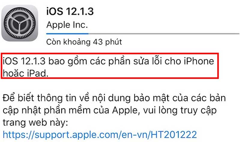 Phiên bản cập nhật iOS 12.1.3 chính xảy ra lỗi sau 1 ngày trình làng ảnh 2 ios 12 1 3 sua loi 1