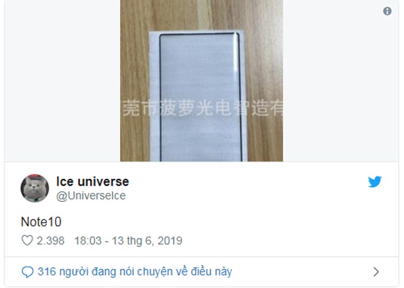 Lộ hình ảnh thực tế Samsung Galaxy Note 10 