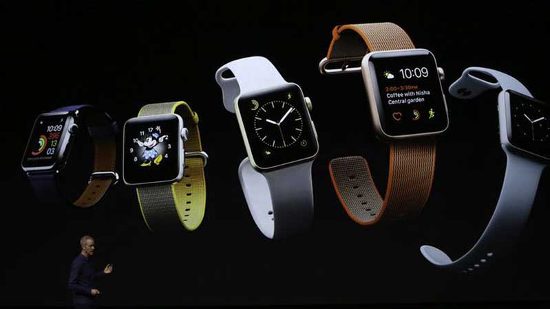 Màn hình sắc nét Apple Watch Series 2 apple watch series 2 42mm mat nhom mau trang day cao su new hinh anh 2