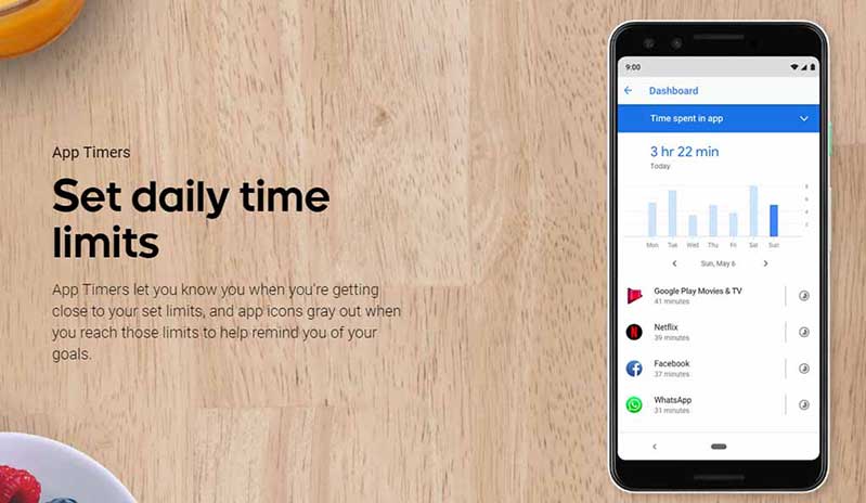 Bộ hẹn giờ ứng dụng: Ngắt kết nối khi bạn muốn android 9 pie cac tinh nang moi 4