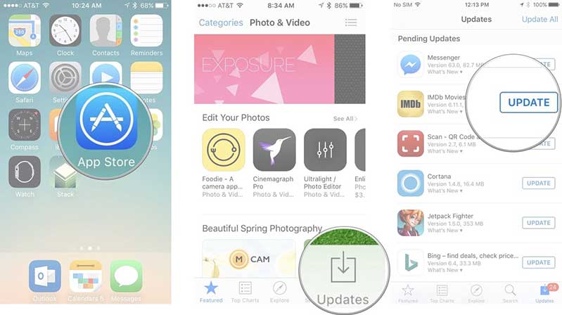 ung dung bi dung tren iphone