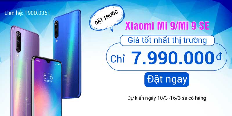 dat truoc xiaomi mi 9, mi 9 se
