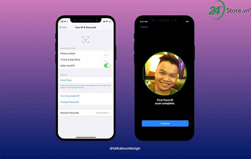 cài đặt faceid trên iphone xs max cực đơn giản cai dat face id cuc don gian hinh 2