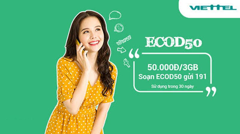 2. Internet Viettel 4G 50K đăng ký gói cước mạng internet 4G Viettel 50K