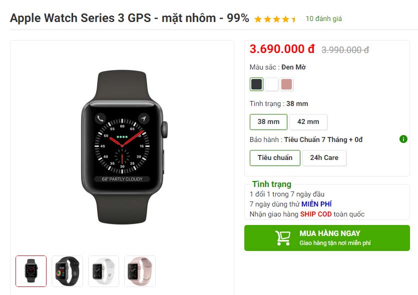 Mua Apple Watch chính hãng giá rẻ