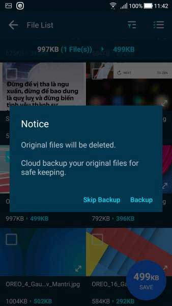 Cách nén dung lượng ảnh trên điện thoại Android nhằm tối ưu dung lượng Click vào Save