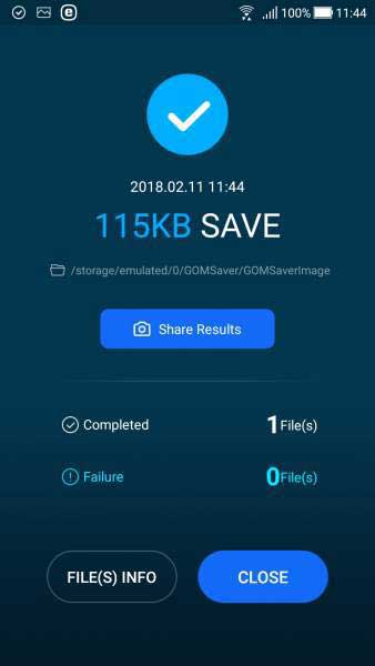 Cách nén dung lượng ảnh trên điện thoại Android nhằm tối ưu dung lượng  Vào thư mục GOMSaver Image để kiểm tra