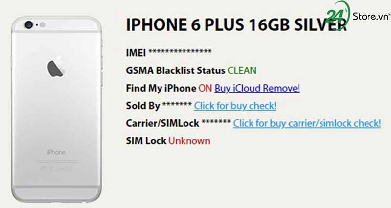 IMEI kiểm tra iphone cũ