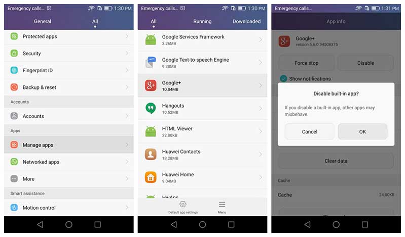 Xóa hoặc tắt Apps Xóa, tắt ứng dụng