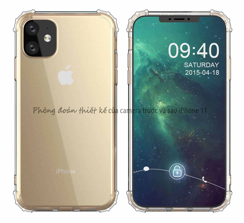 dự đoán vị trí cam trước  và sau iPhone 11