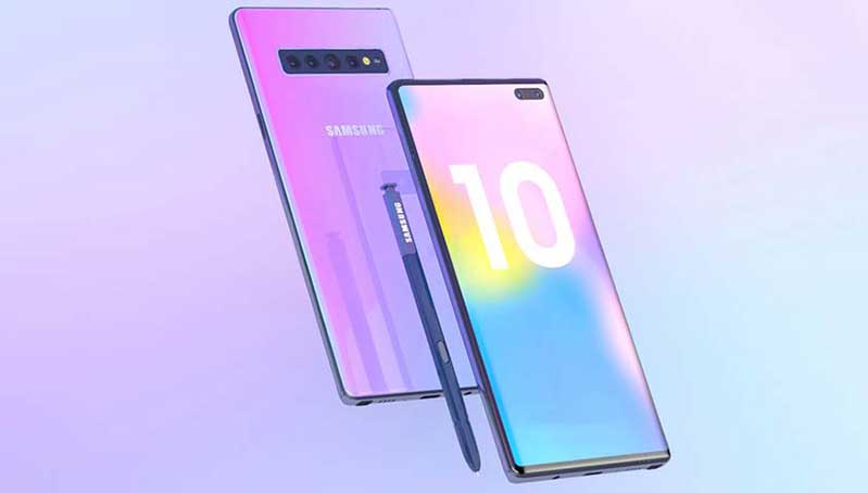 mặt trước và sau của Note 10