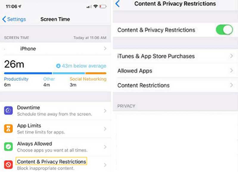 Kích hoạt chế độ sàn lọc