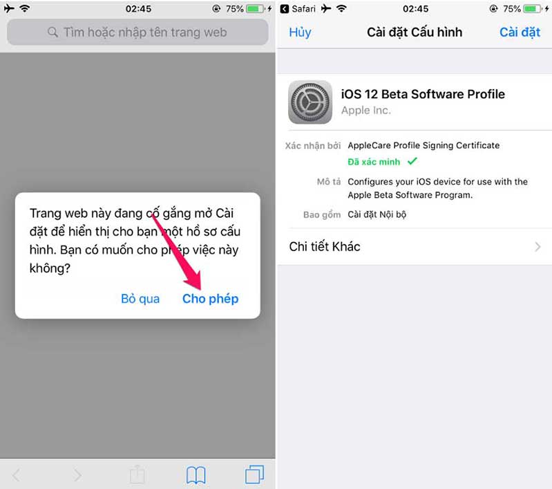 Khởi động lại thiết bị