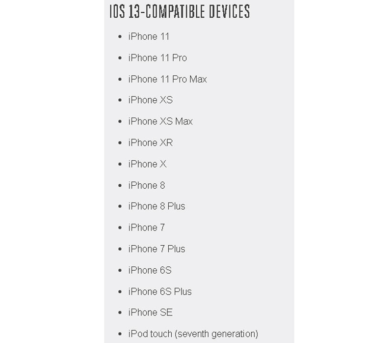 Chính thức cập nhật iOS 13