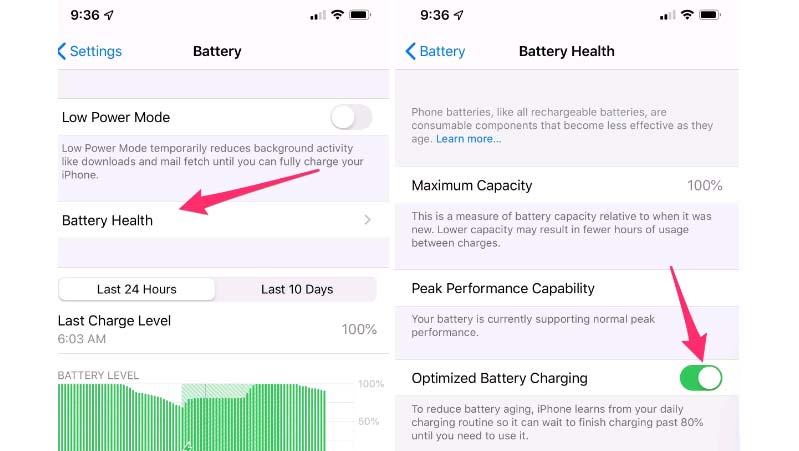 Tối ưu hóa sạc pin Tối ưu hóa sạc pin