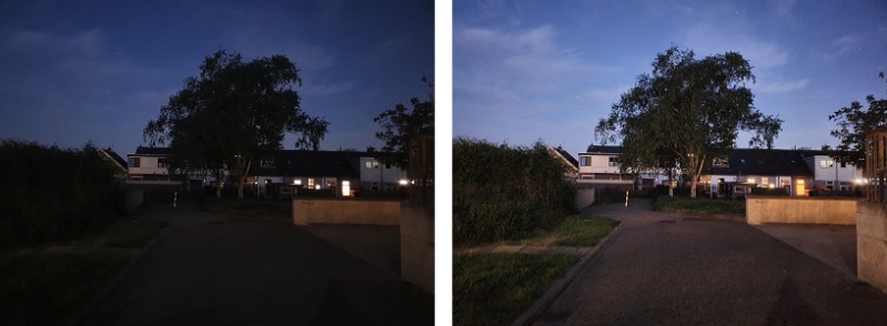 Tính khả dụng của chế độ chụp ban đêm (ánh sáng yếu)