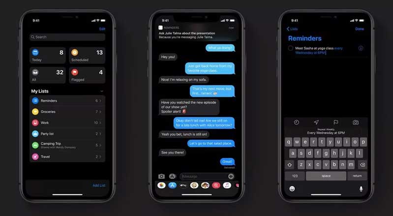 Dark Mode trên iOS 13