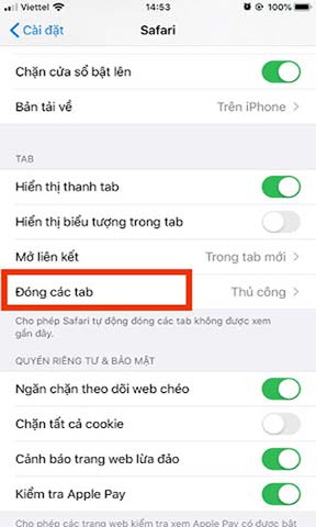 Bước 3: Đóng các Tabs