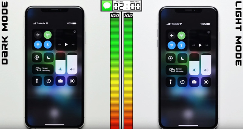 kiểm nghiệm tiết kiệm pin của dark mode 1