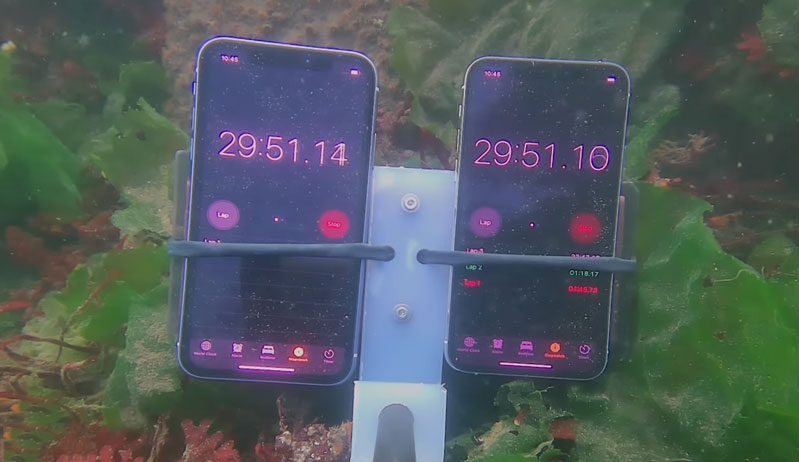 kiểm tra khả năng chống nước trên iPhone 11 được thực nghiệm dưới biển
