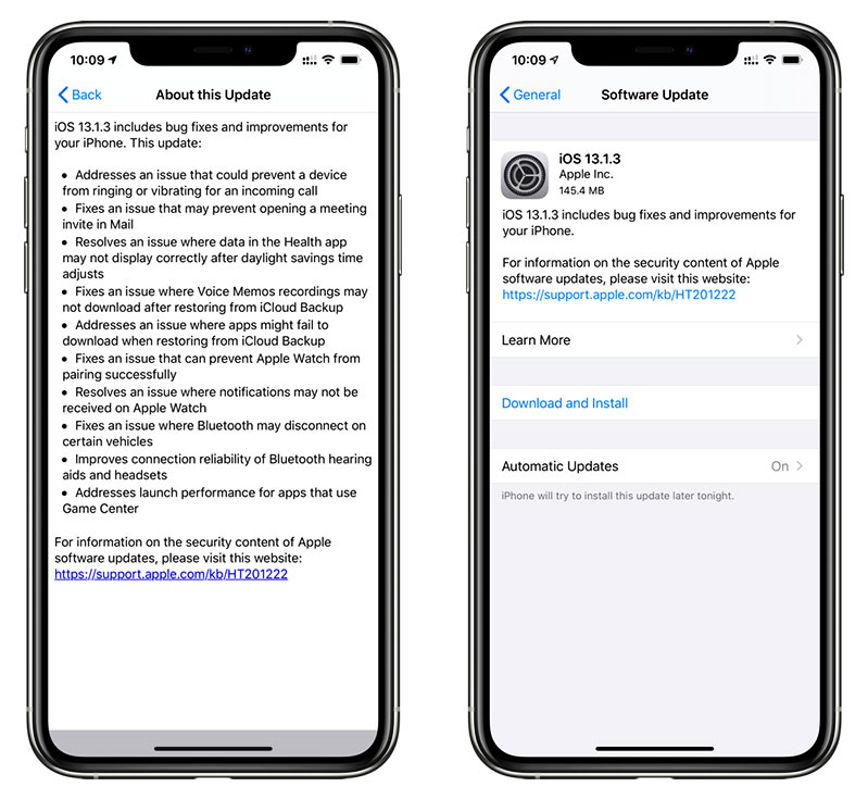 update ios 13.1.3