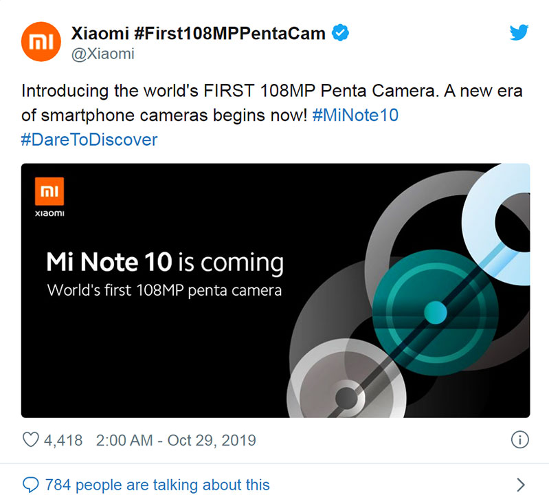 mi cc9 pro sẽ mang tên mi note 10 ở bản quốc tế