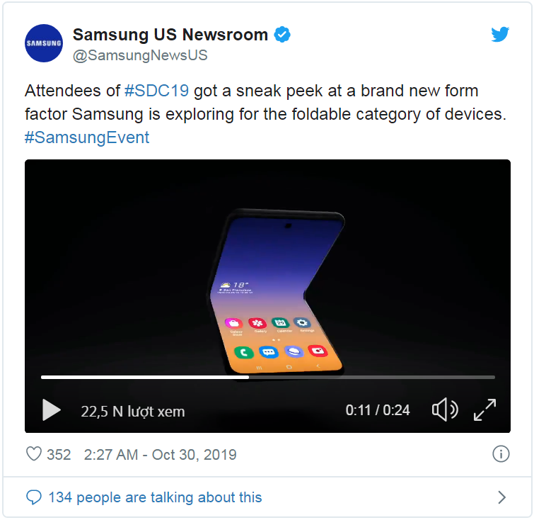 Galaxy Fold không hề được nhắc đến