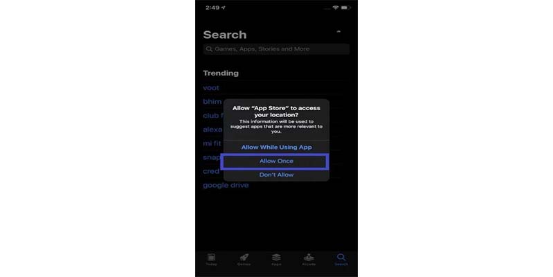 Chia sẻ vị trí một lần